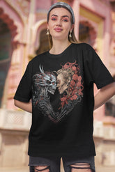 Camiseta de calavera con un precioso y creativo diseño cyberpunk. Para los fans de las camisetas de calaveras y los que buscan una camiseta cyberpunk.